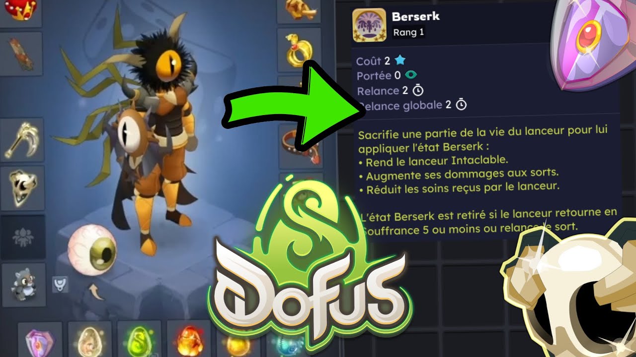 IMMORTEL, nouveau stuff SACRIEUR FEU BERZERK T1sur DOFUS