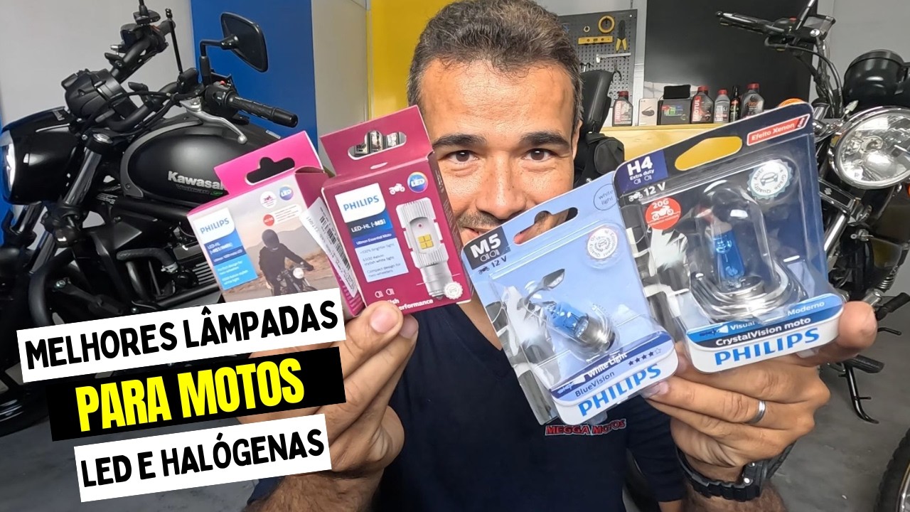 TIPOS DE LAMPADAS LED PARA MOTOS E HALOGENAS COM EFEITO LED XENON