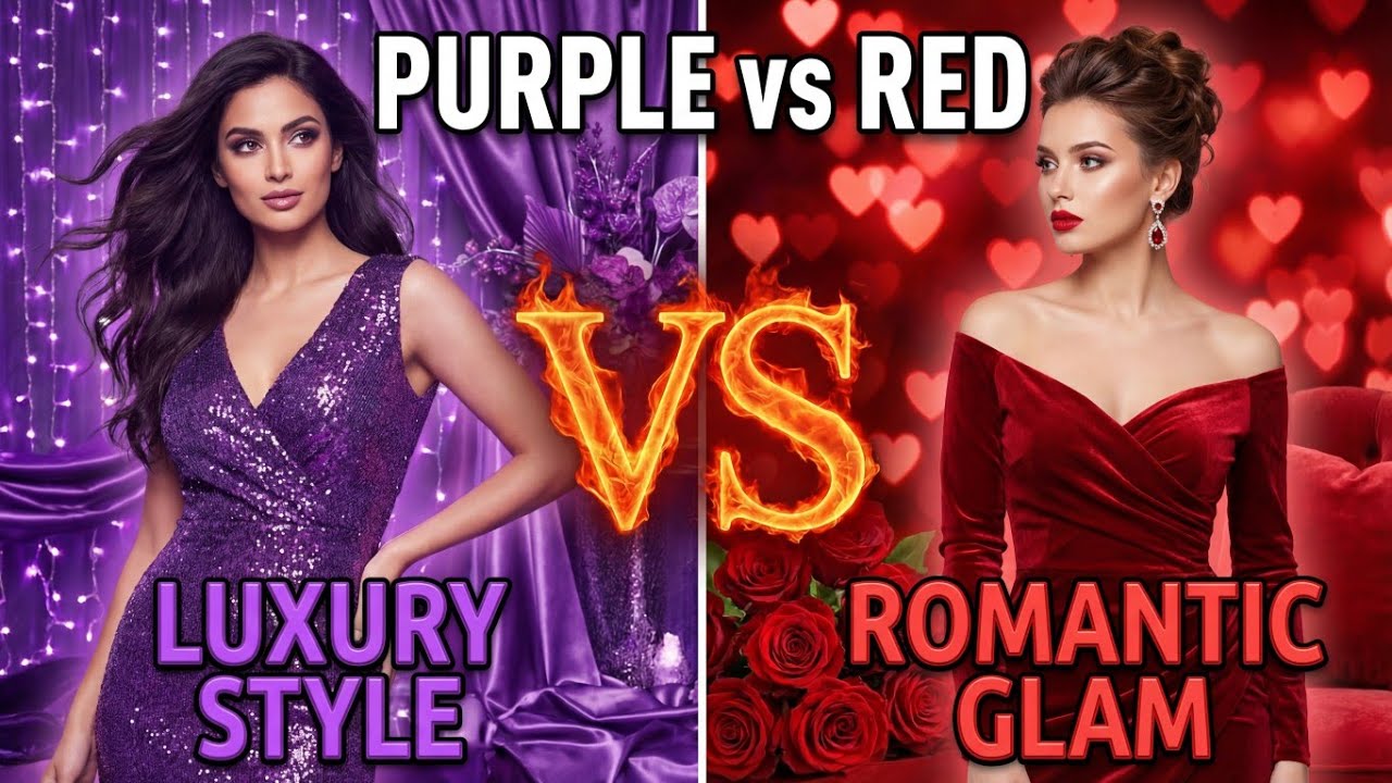 Purple vs Red /red lovers like karo or Purple subscribe karo 