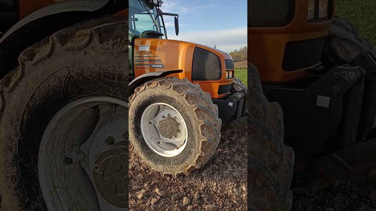 Renault Ares 640 & Agro masz siew grochu Batuta