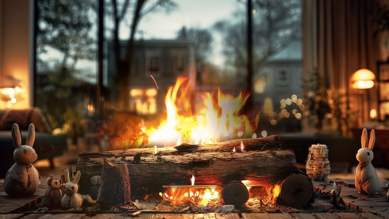 3hrs Fireplace Sounds in a Tiny Dollhouse  Three Hours for Study, Focus, Relaxation & Sleep