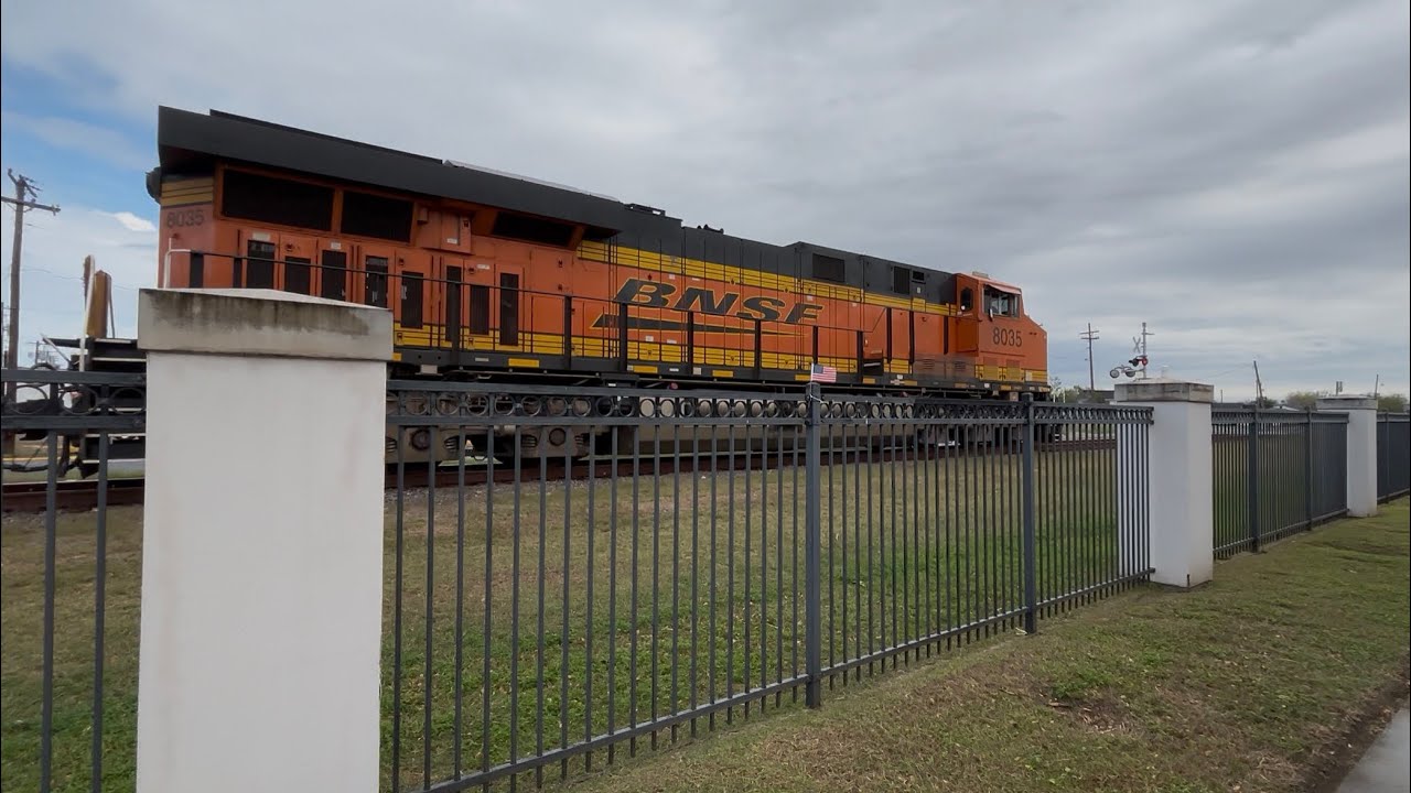 BNSF 8035 passing San Benito station on my birthday! 
