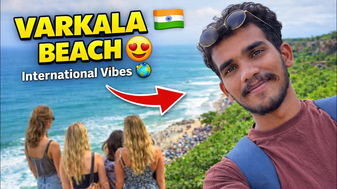 Varkala Beach Kerala 😍 International Vibes at Cliff | Solo Travel India 🇮🇳Crowd & Crazy Views! 
