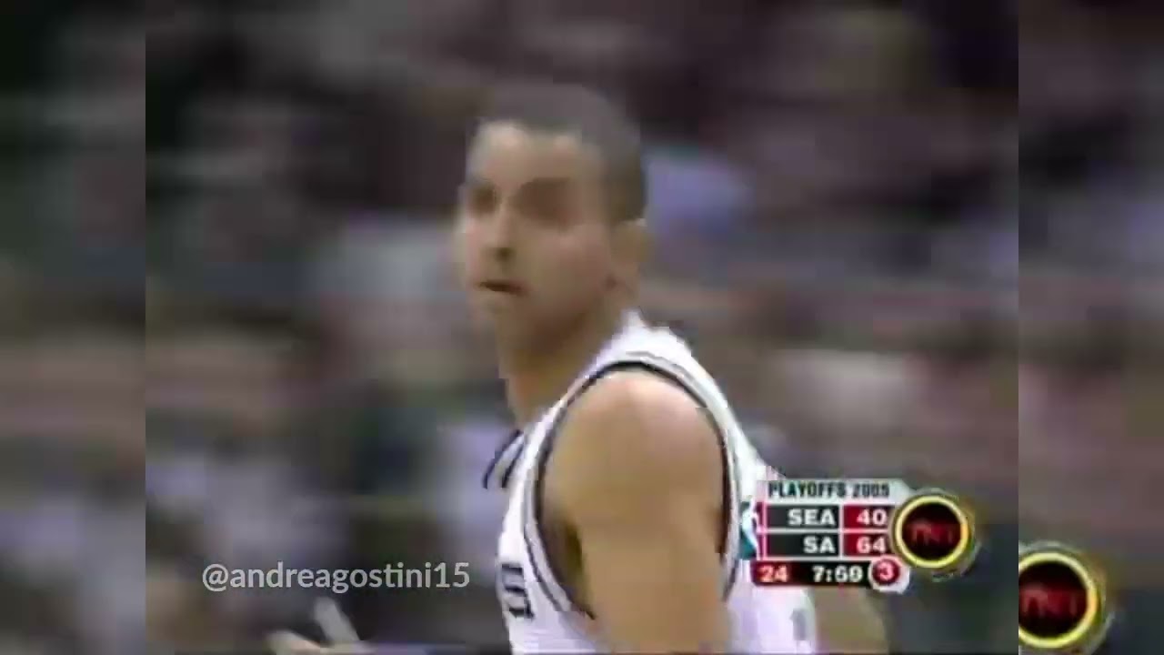 2005 Playoffs WCSF Game 1 - Seattle Supersonics at San Antonio Spurs | Parker 29 pts | Duncan 22 pts