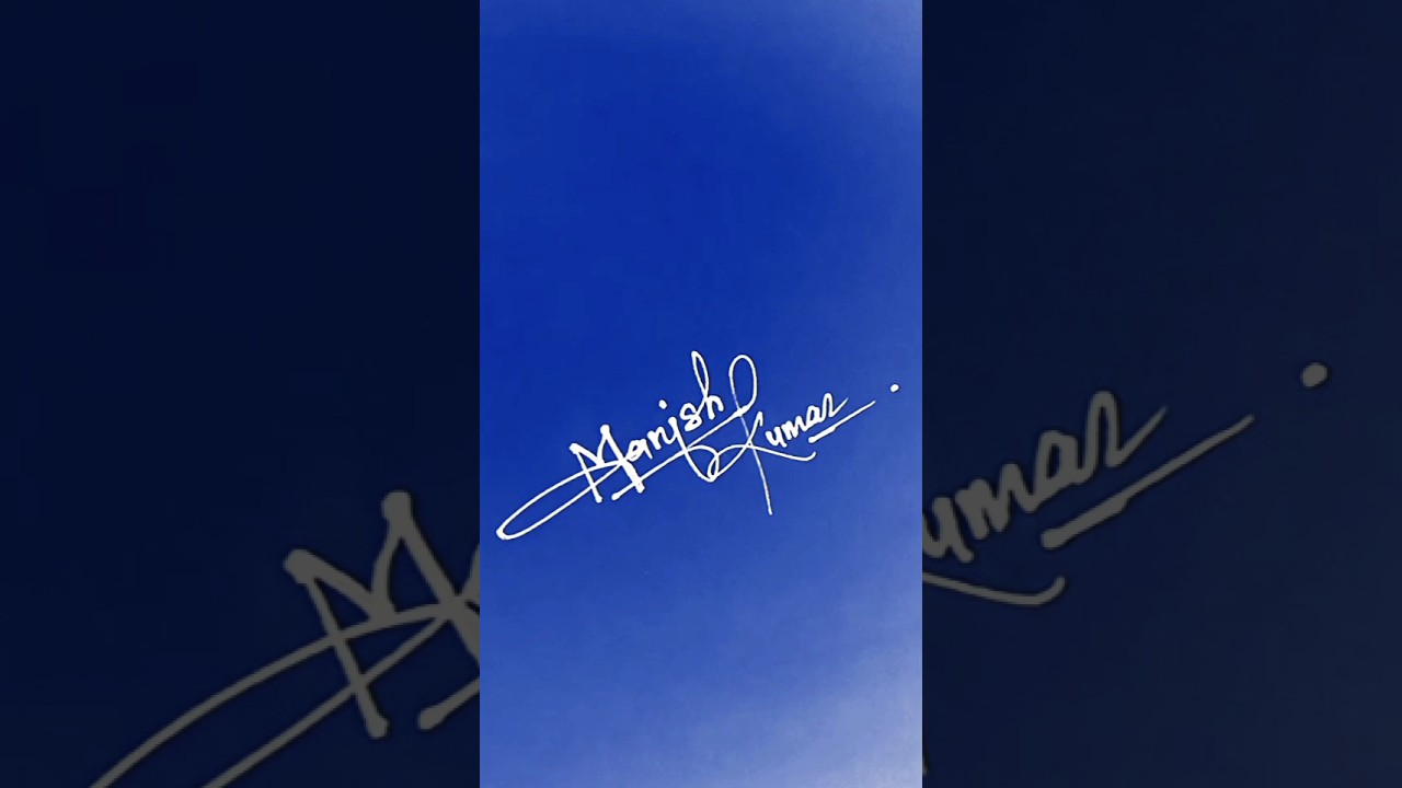 Manish kumar name signature style 😱 | M letter ke signature style #signature #shorts #viral #trend
