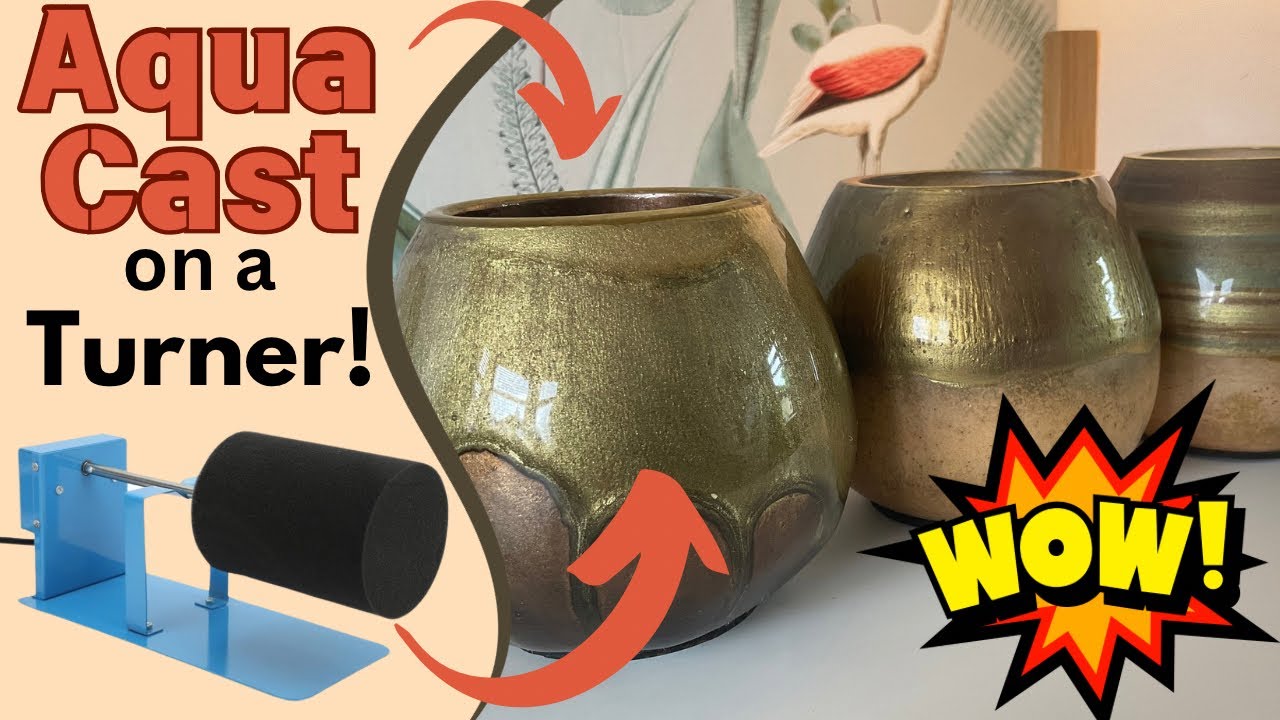 Faux Ceramic - Aqua Cast on a CUP TURNER! You HAVE to try this!