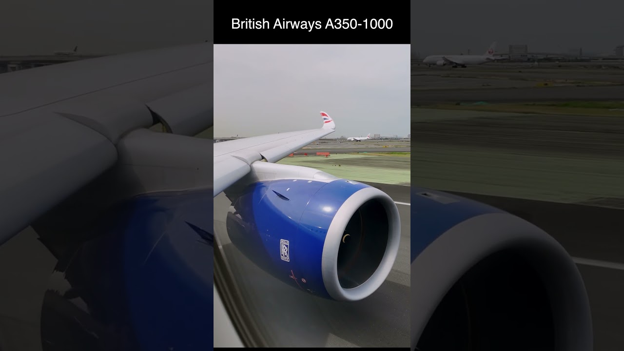 British Airways Airbus A350-1000 takeoff! #aviationlovers  #airplane #aviation