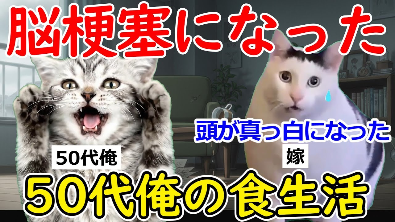 【猫ミーム】「後悔」脳梗塞を招いた、俺の“最悪の食習慣”が...