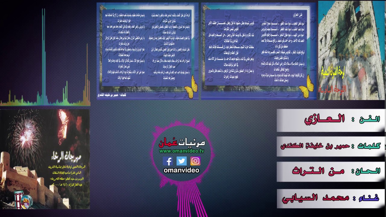 العازي - كلمات :  حمير بن خليفة الكندي ( مهرجان الرخاء )  ولاية نخل 2000 م سلطنة عُمان