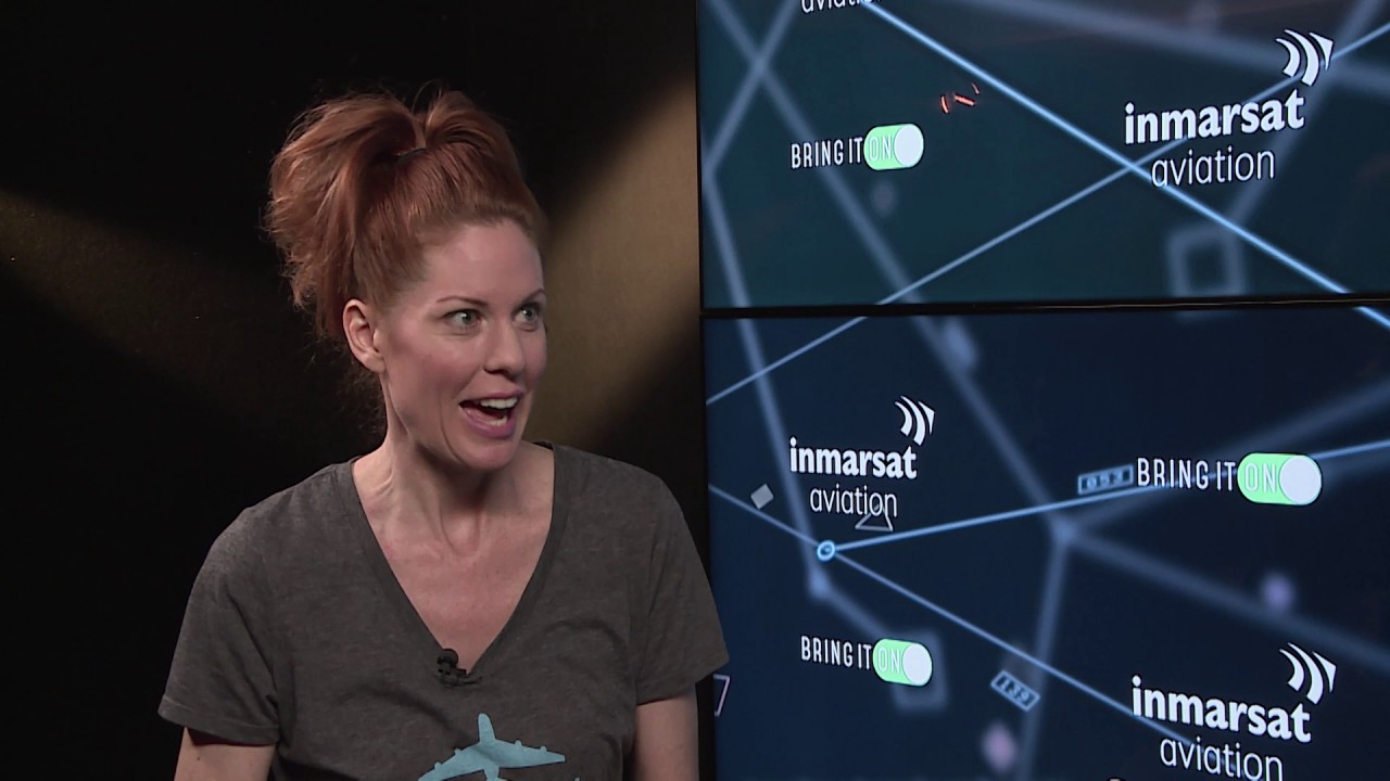 Inmarsat meets Mary Kirby from Runway Girl Network at AIX 2017