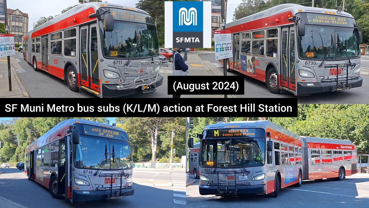 (1k Subs Special!) SF Muni Metro Bus Subs Action at Forest Hill Station (August 2024)