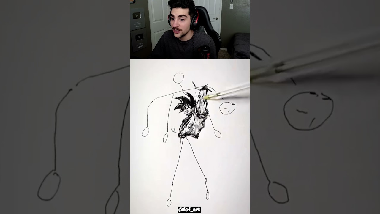 How to Draw Goku @FSF_ART! 🤯