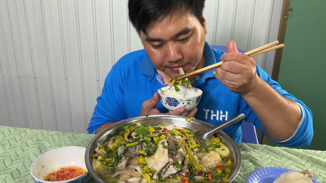 Đầu cá hô hơn 2kg nấu canh chua | thánh sầu đâu