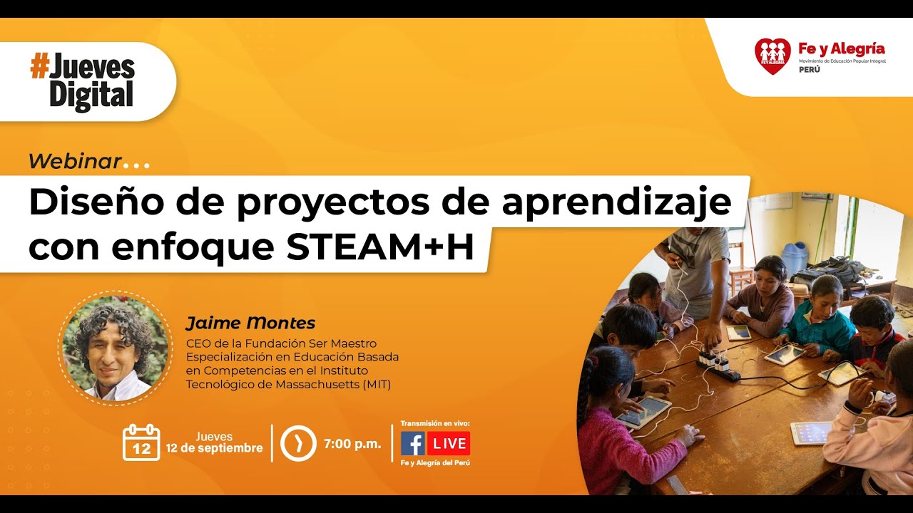 Webinar | Diseño de proyectos de aprendizaje con enfoque STEAM+H