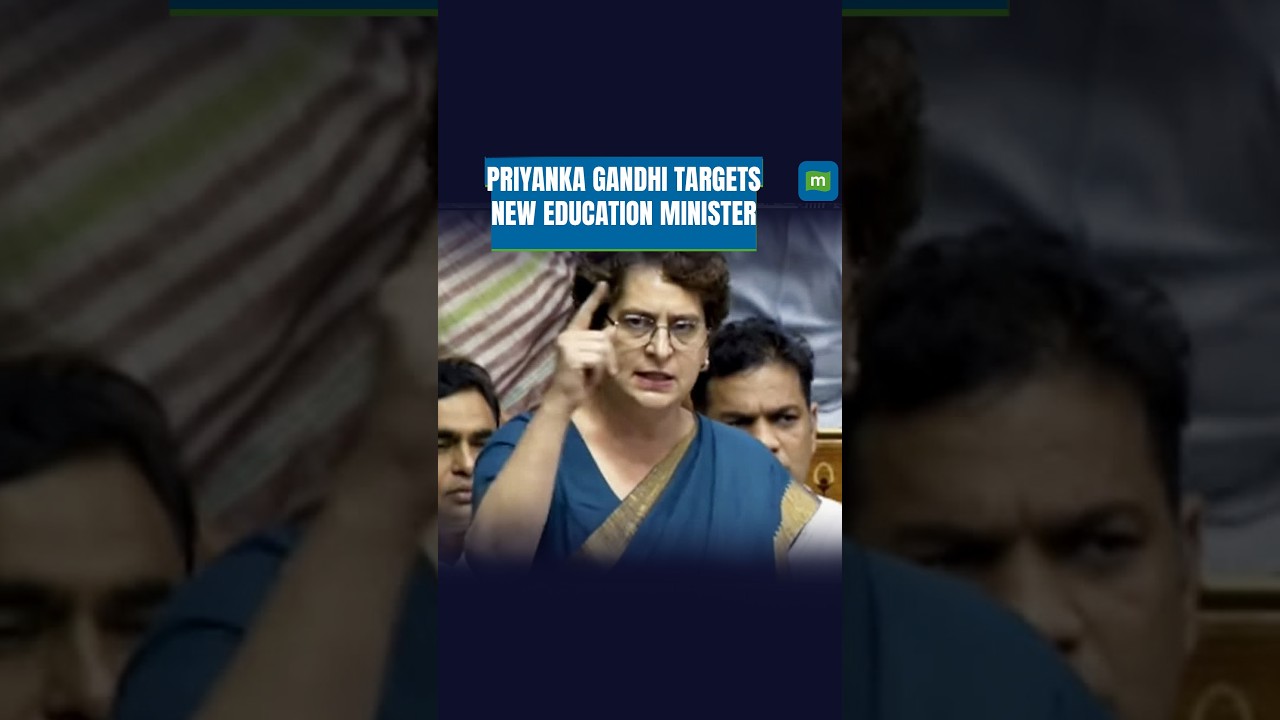 #WATCH 🚨 | Priyanka Gandhi Questions Prahlad Joshi's Appointment as Education Minister