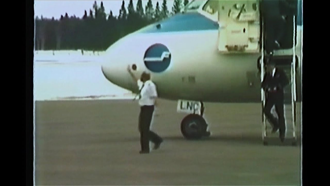 Finnair Aiplane in Varkaus (EFVR) OH-LNC, dc 9-41 y.1985
