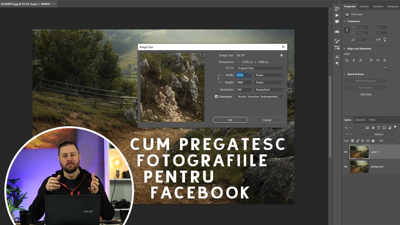 Cum pregatesc si EXPORT of Fotografie pentru Facebook si Instagram