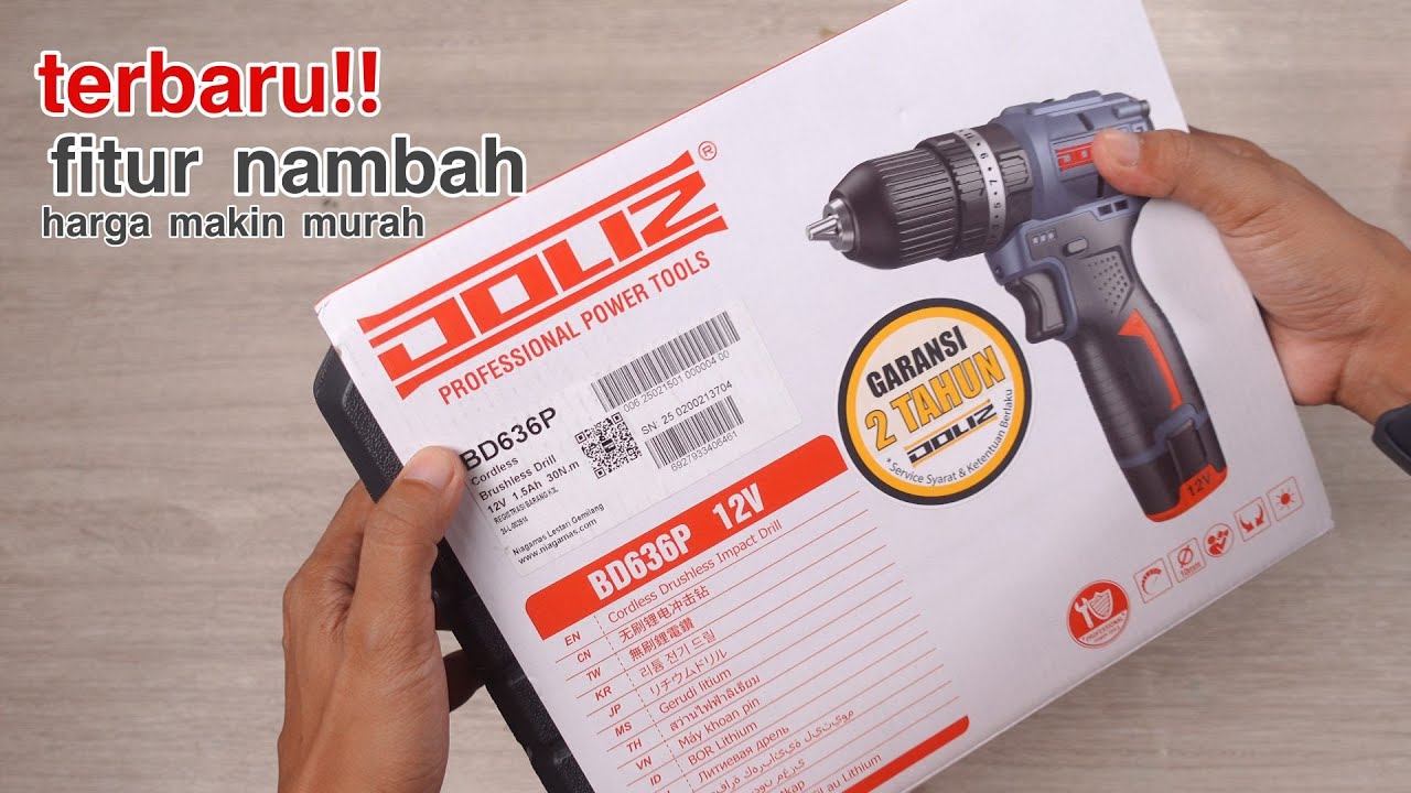 Lama gk muncul, tiba2 lounching produk baru aja!! - DOLIZ BD636P CORDLESS BRUSHLESS HAMMER DRILL 12V