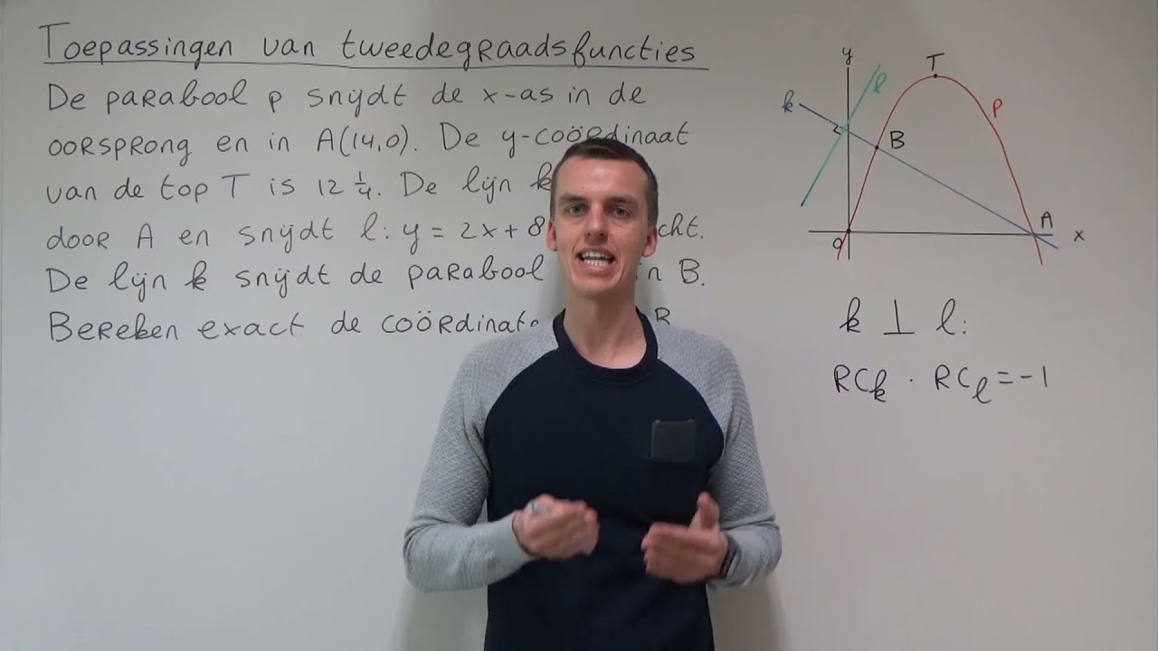 Toepassingen van tweedegraadsfuncties (HAVO wiskunde B)