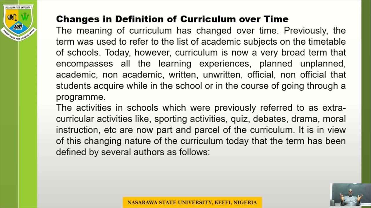EDU112   FIRST LECTURE   INTRODUCTION TO CURRICULUM STUDIES BY DR  GUNDE YAKUBU