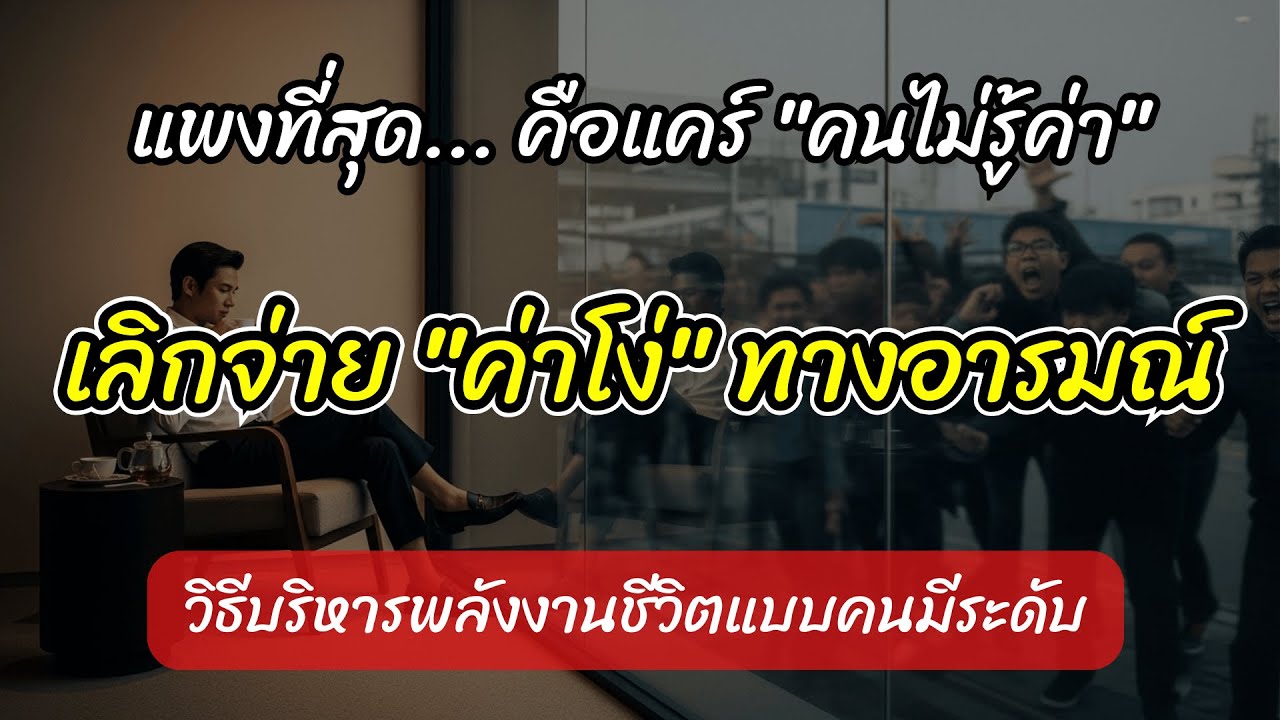 อย่าจ่าย ค่าอารมณ์ ให้คนไร้ค่า วิธีบริหารพลังงานชีวิต | จิตวิทยาการปล่อยวางและทวงคืนความสุข