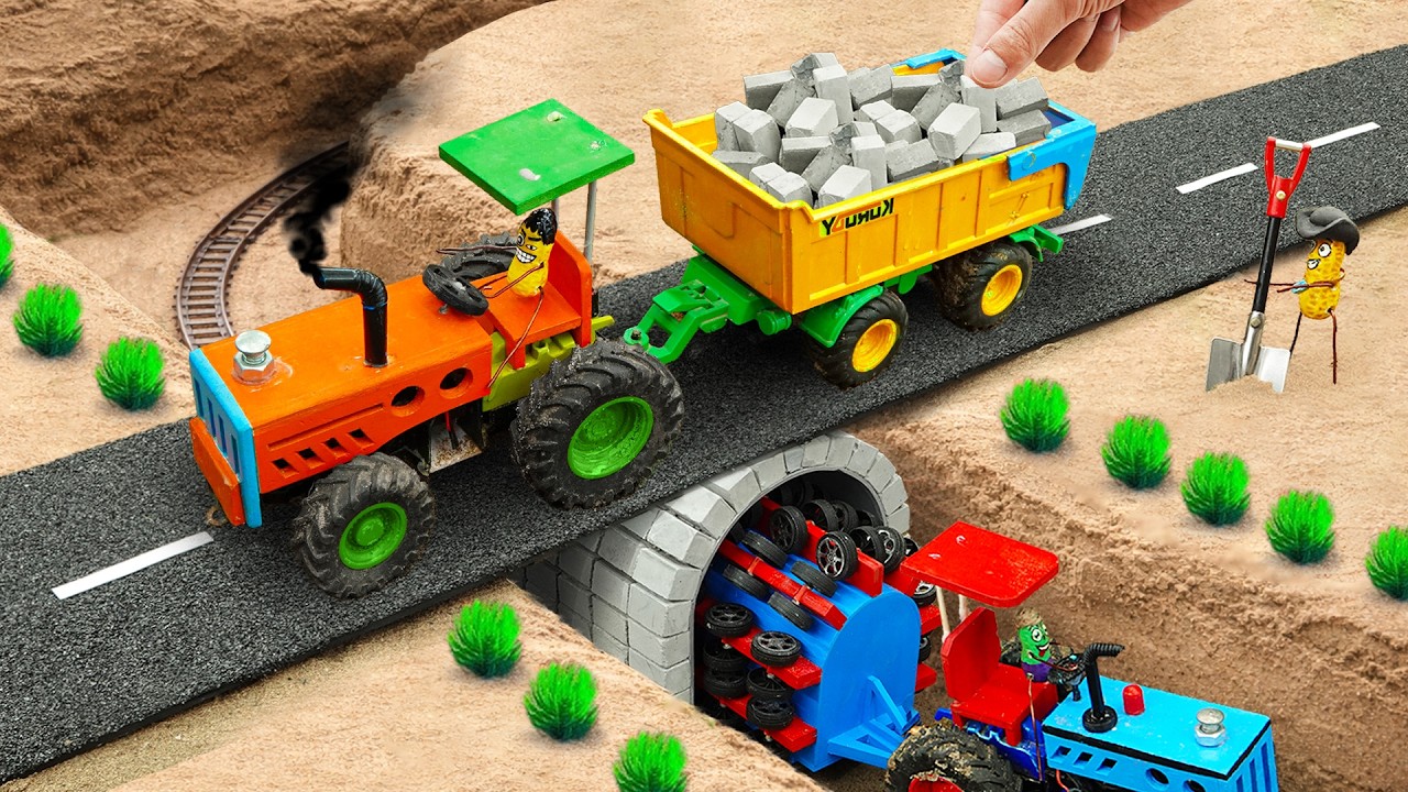 TOP Most Creative DIY Zipper Truck for Tunnel Building | DIY Mini Construction | HP Mini DIY Tractor