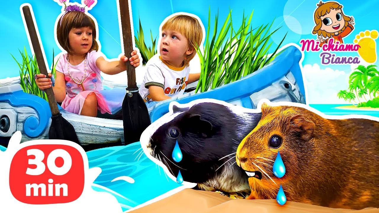 La bambina Bianca gioca nel parco divertimenti! Video con giochi per bambini di Mi chiamo Bianca