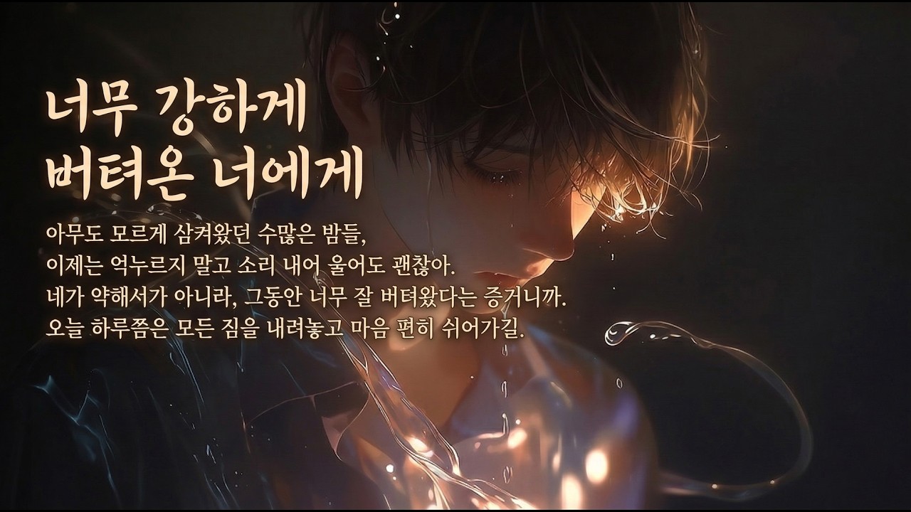 네가 약해서가 아니라, 그동안 너무 잘 버텨왔다는 증거야