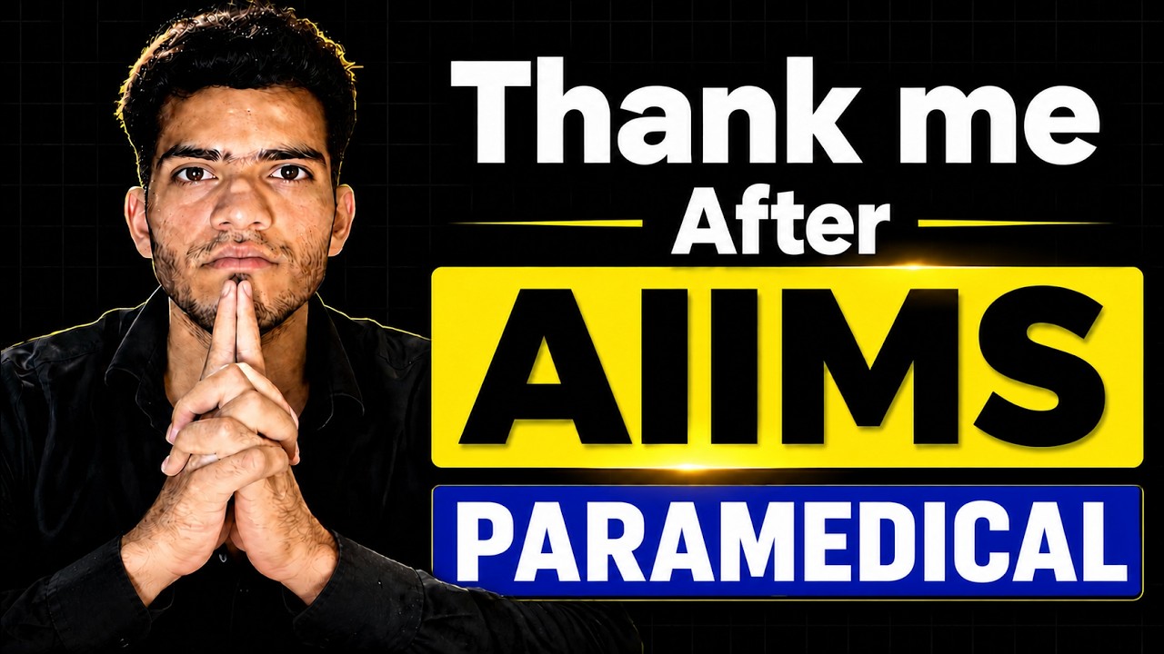 Give me 4 minutes and you will clear AIIMS Paramedical Exam on July 4th