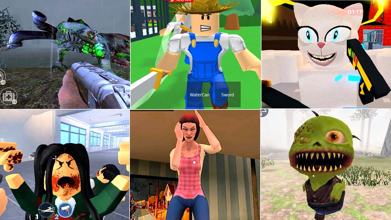 Game Weapon #35 - All Of Us Are Dead - Pipe Head Story - Escape The Farm Obby - Angela - Scary Land