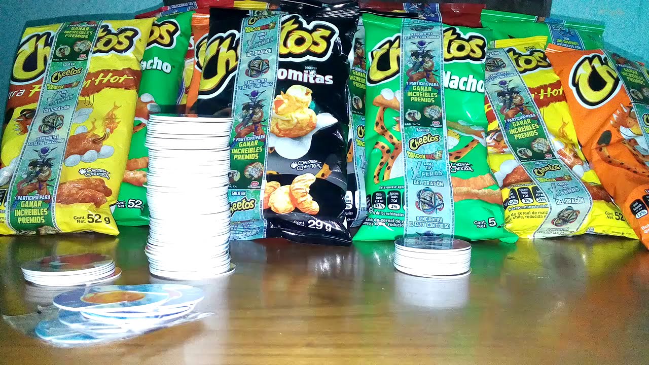 Abriendo Doritos/Cheetos/Sabritas/Ruffles con tazos y Xferas de Dragon Ball Super. Tazos