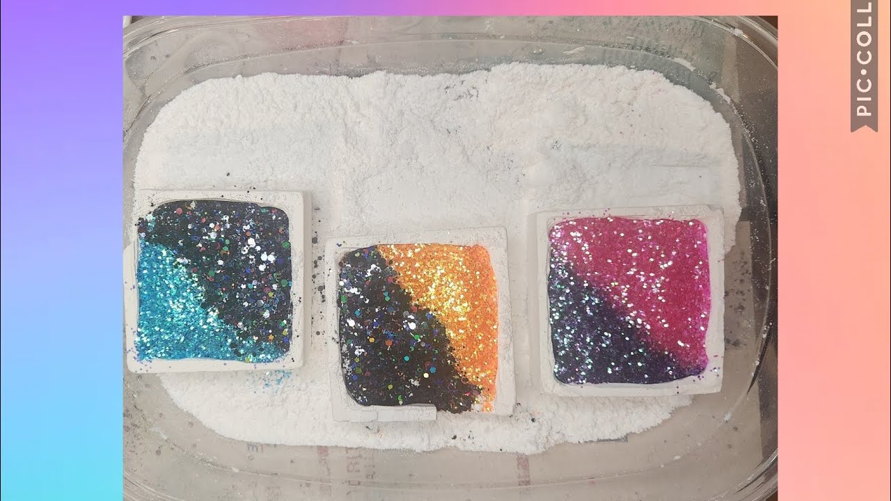 Crunchy colorful gymchalk glitter bombs #fyp #asmr #sleepaid #relaxing #satisfying #chalkasmr 