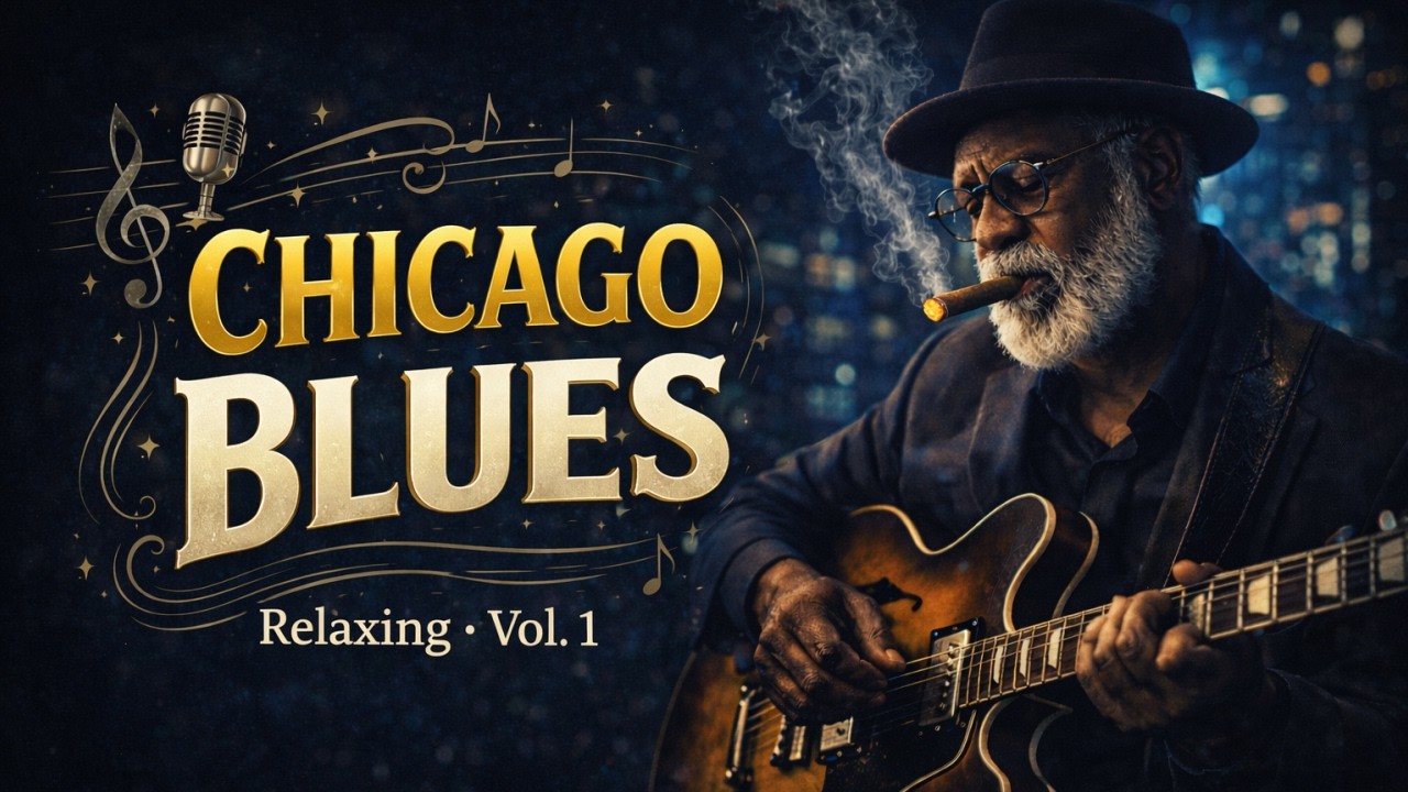 Relaxing Chicago Blues Vol.1 | 1 Hour Smooth Blues Instrumental for Studying, Working & Chill Nights