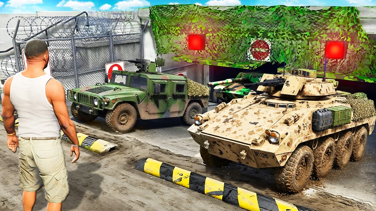 I FOUND a SECRET GARAGE at the ARMY BASE in GTA 5!