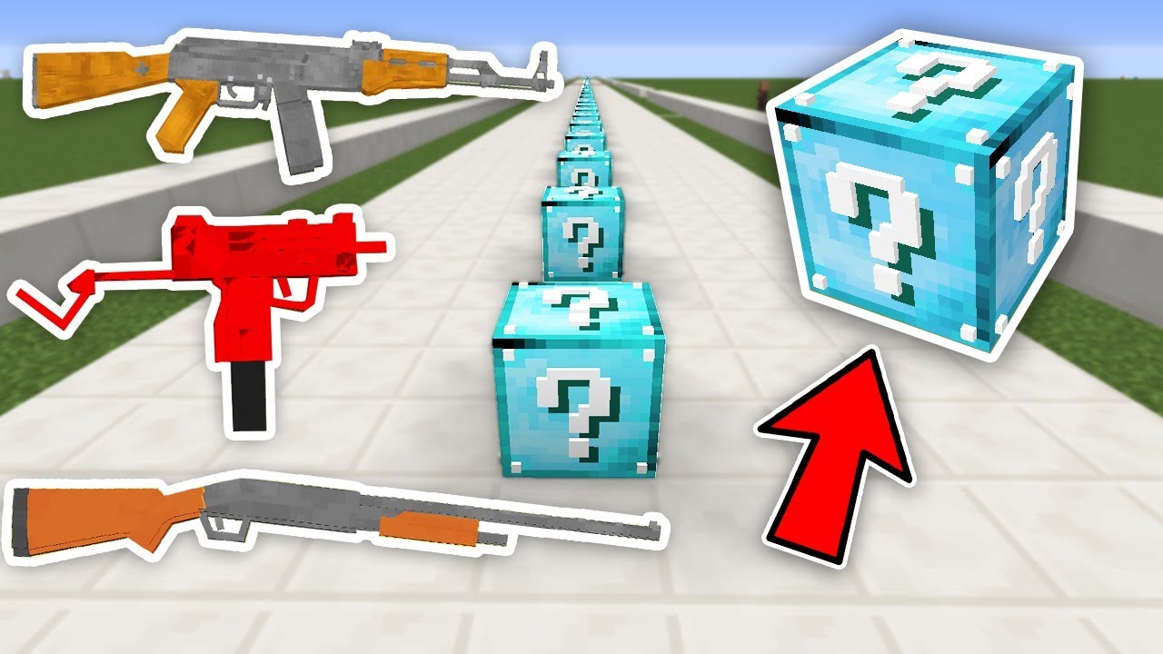 SİLAHLI MAVİ ŞANS BLOKLARI YARIŞI - Minecraft