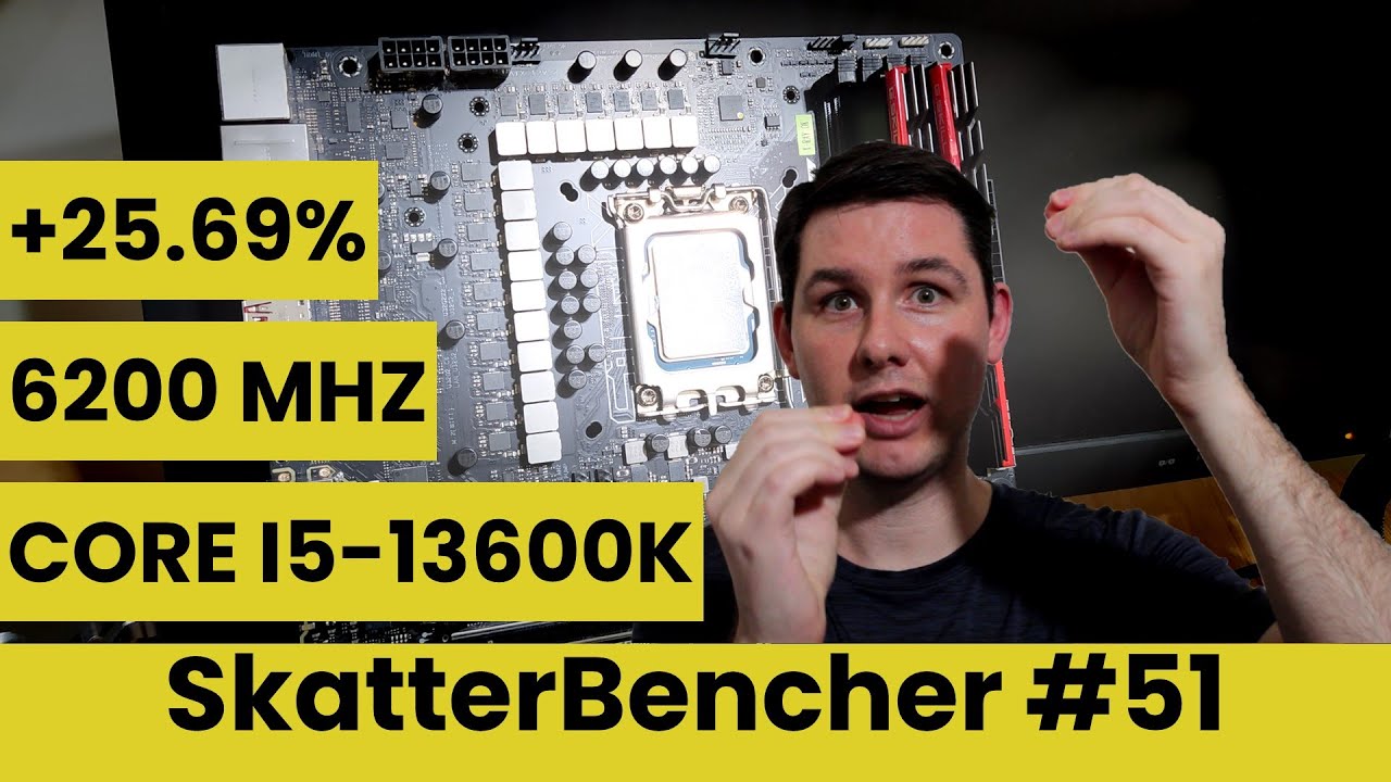Core i5-13600K разогнан до 6200 МГц с ROG Strix Z790-A D4 | SkatterBencher #51