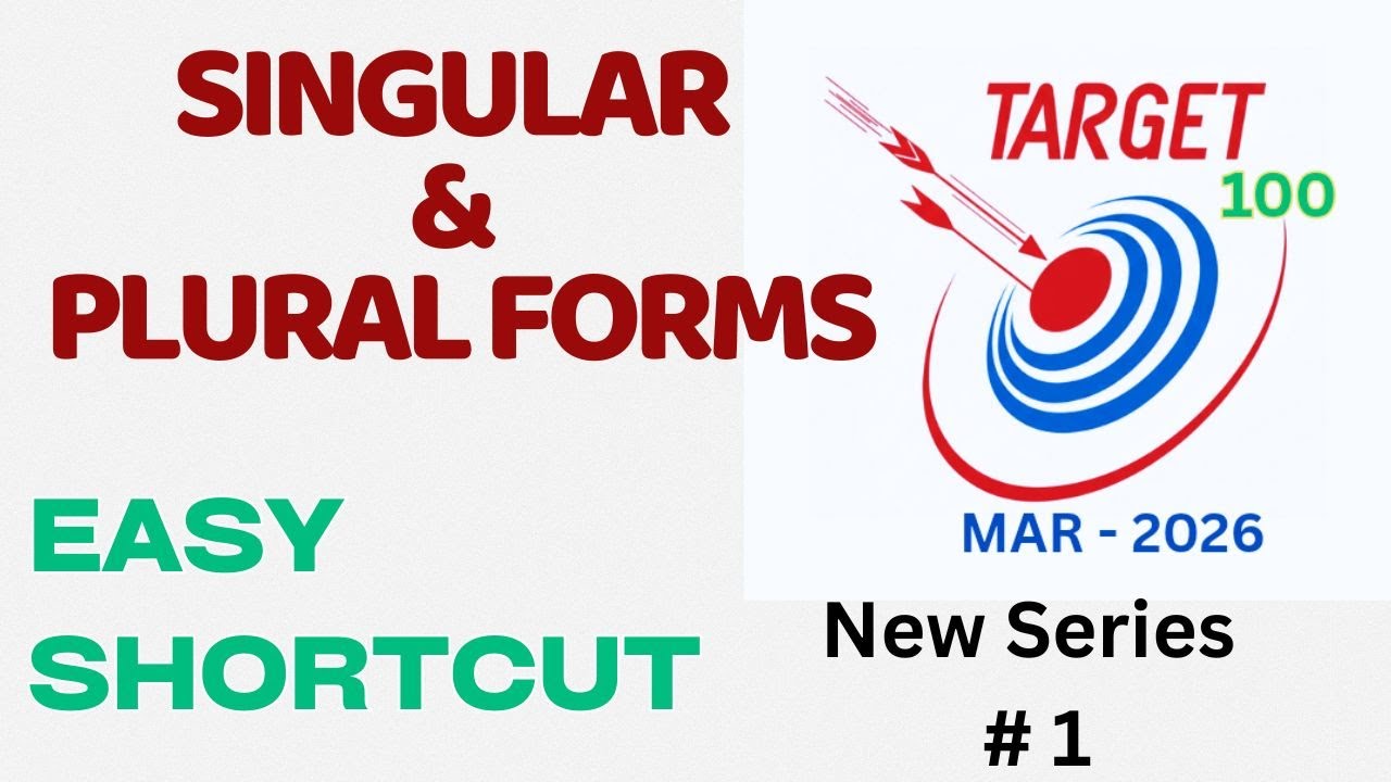 #target100 MAR2026 #newseries #singularandplural #EASY SHORTCUT #vídeo1 #sslcenglish