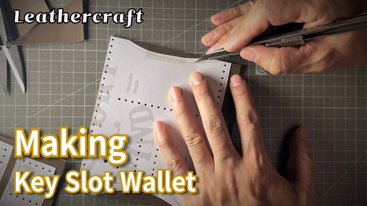 Leathercraft for Beginners &ndash; Easy DIY Key Slot Card Wallet Pattern Tutorial