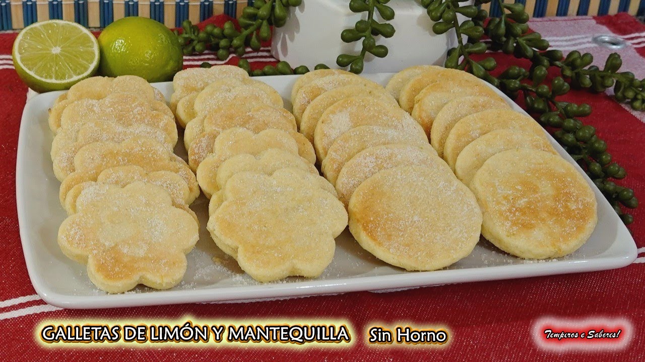 GALLETAS DE LIMÓN Y MANTEQUILLA HECHAS EN SARTÉN SIN HORNO SON RIQUISIMAS