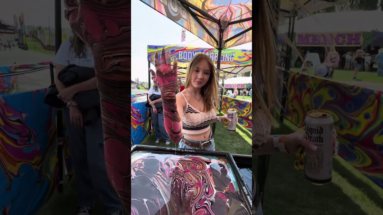 Техника мраморирования тела на фестивале Watershed Festival 13