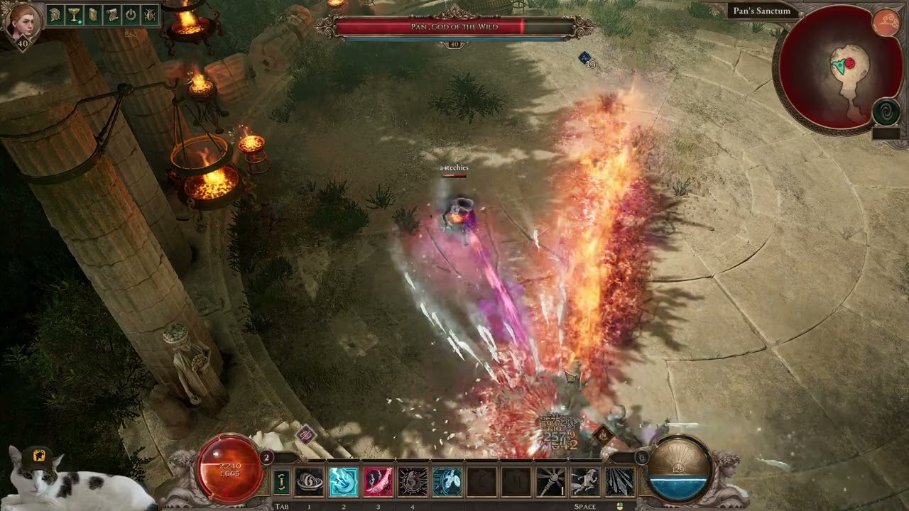 Titan Quest 2 Ice Shards Spellblade vs lvl40 Pan