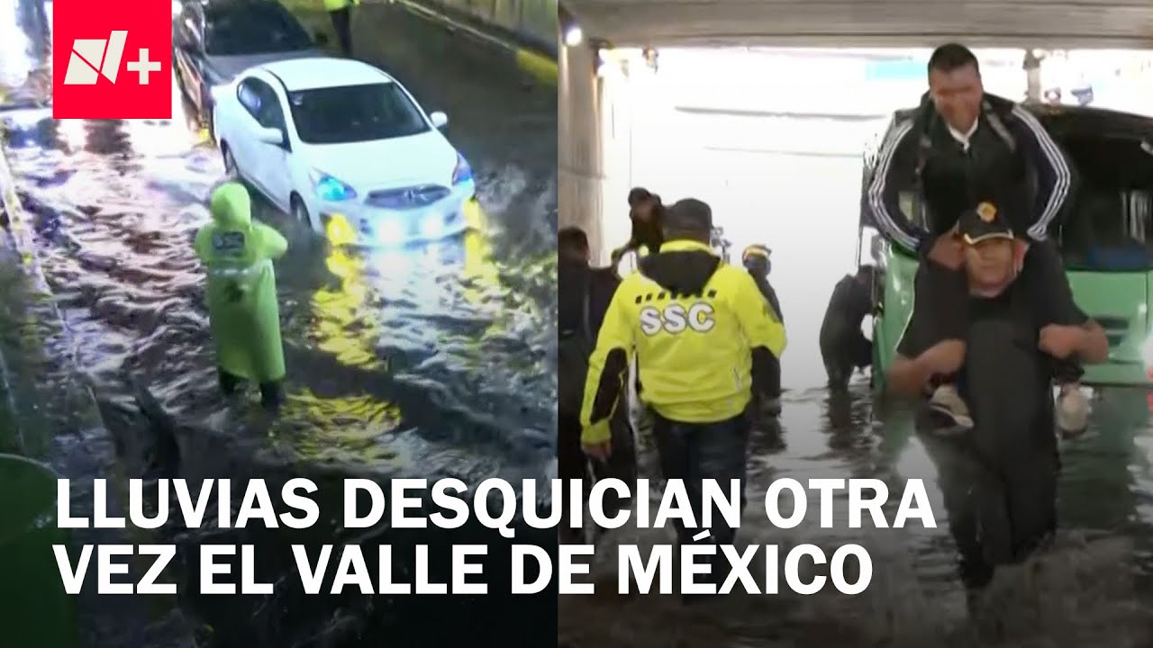 Lluvias e inundaciones: Policías de tránsito rescatan a pasajeros de transporte público - En Punto