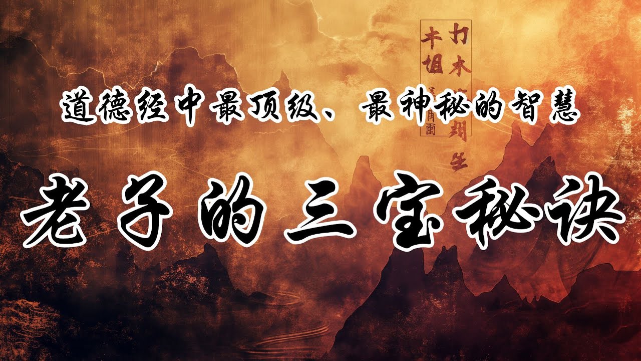 道德經中最頂級、最神秘的智慧：老子的三寶秘訣 | 奥修 | | 慈爱 | 节制 | 谦让 | 内心平静 | 生活智慧 | 古代哲学 | 道家思想 | 幸福生活 | 心灵成长 | 个人成长 | 内在力量