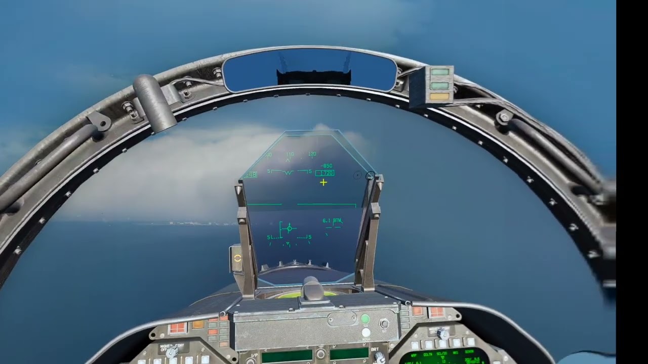 Home-made F18C TACAN approach into Batumi. 