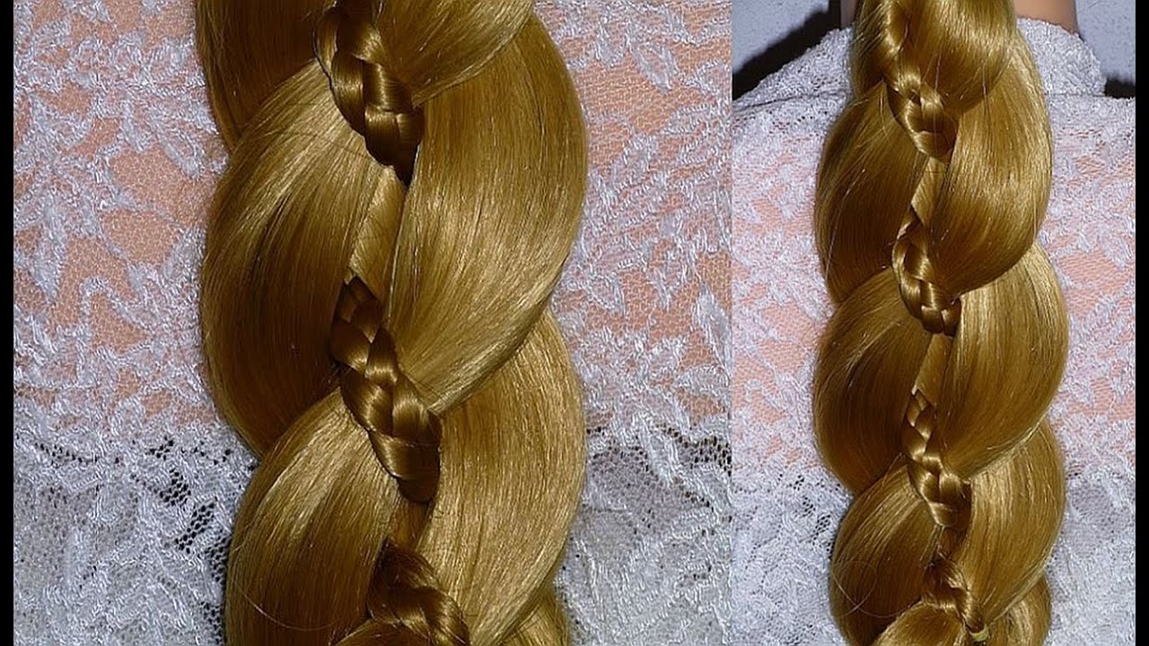 4 Strand Braid  FOR  BEGINNERS: Braid in Braid Hairstyle.Penteados