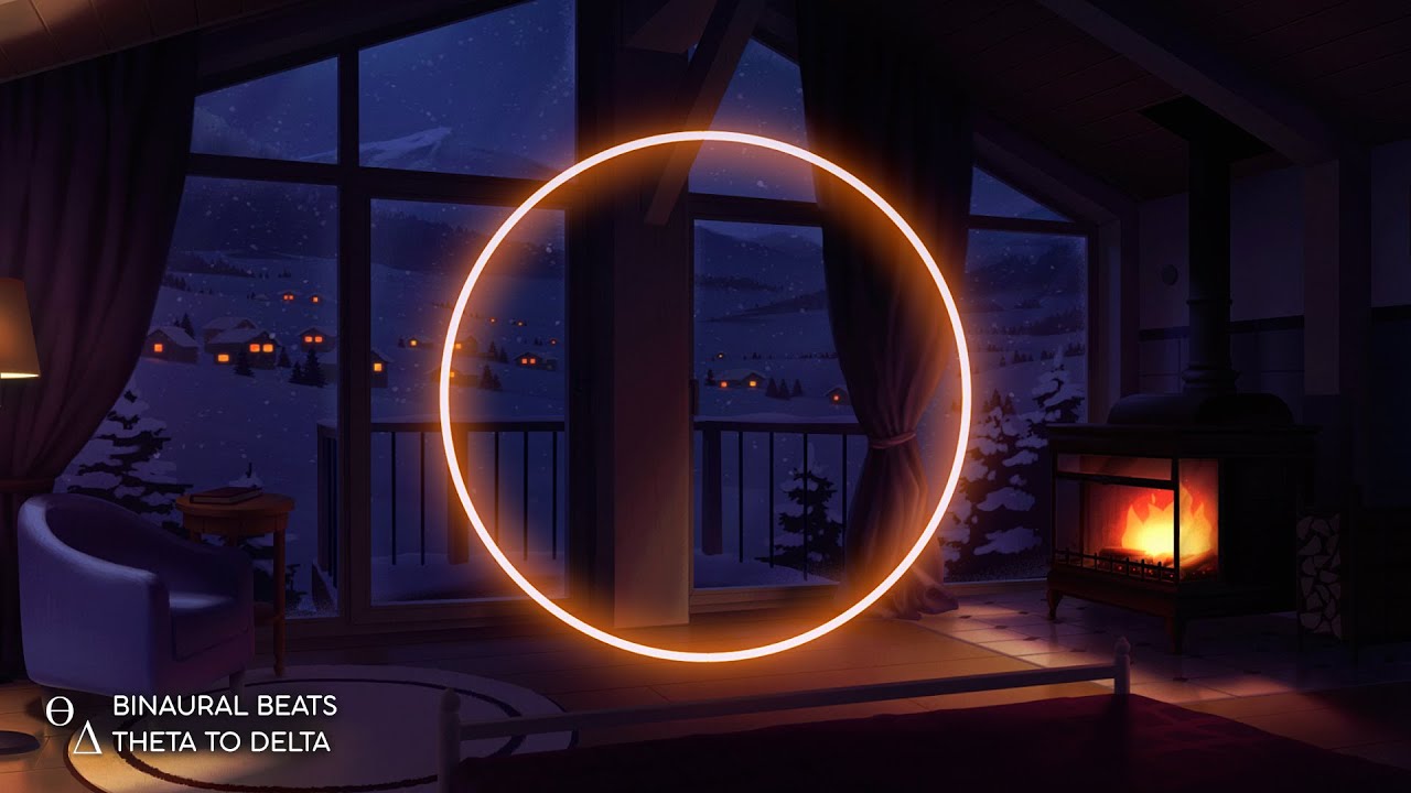 HEALING SLEEP Music &ldquo;Cozy Fireplace&rdquo; [Theta to Delta] Relaxing Sounds for Sleeping