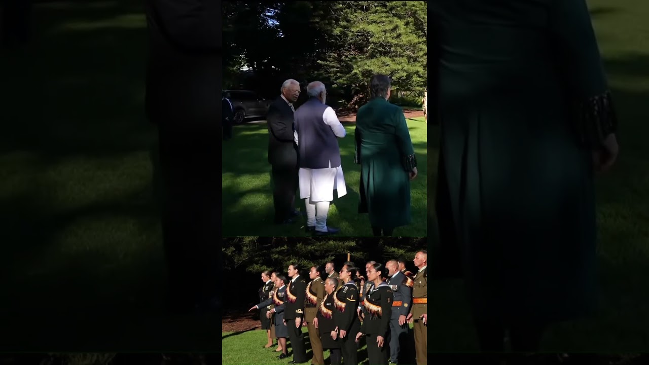 Modi New Zealand Maori Powhiri Welcome