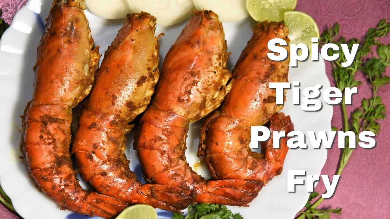Spicy Tiger Prawn Fry Recipe | Prawn fry recipe | Tiger prawn fry | Jumbo prawns recipe