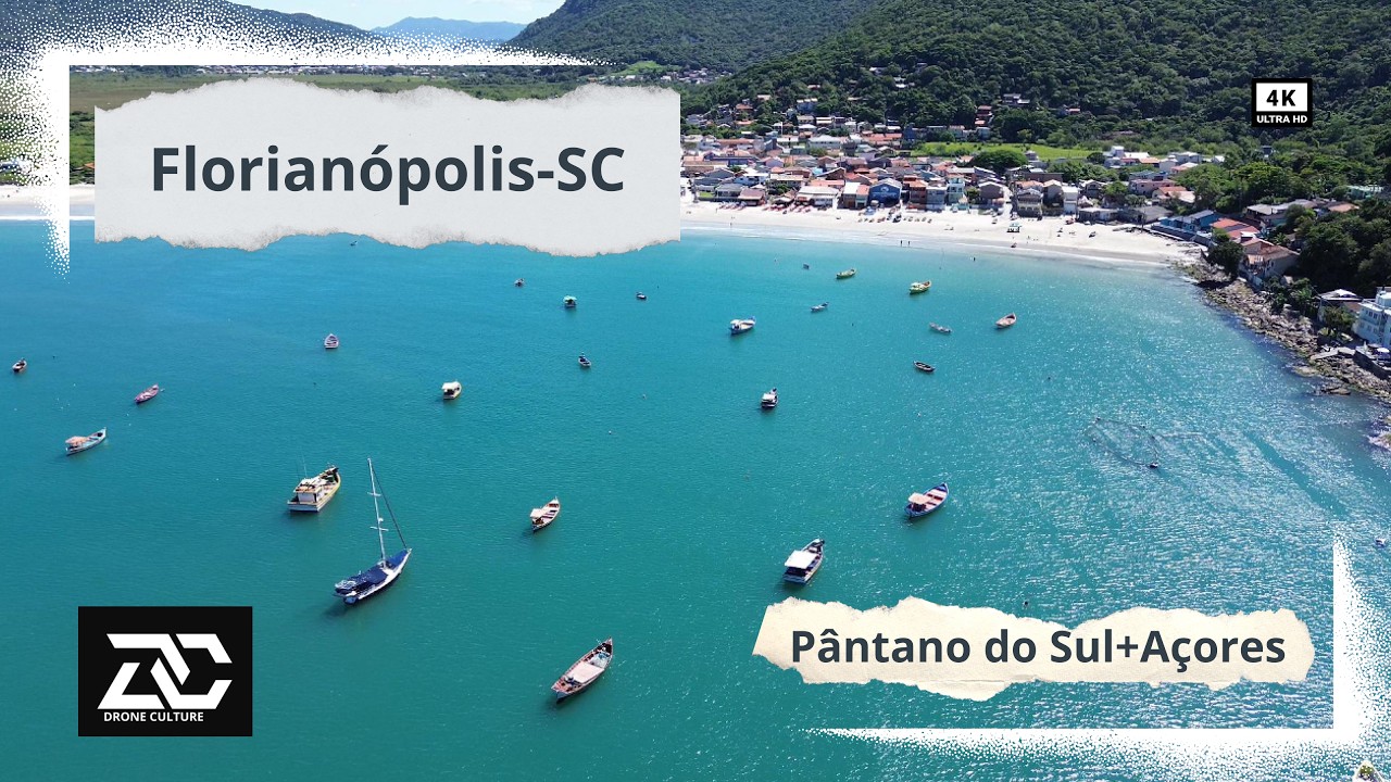 Praia Pântano do Sul + Açores -SC | 4k | Drone Culture |