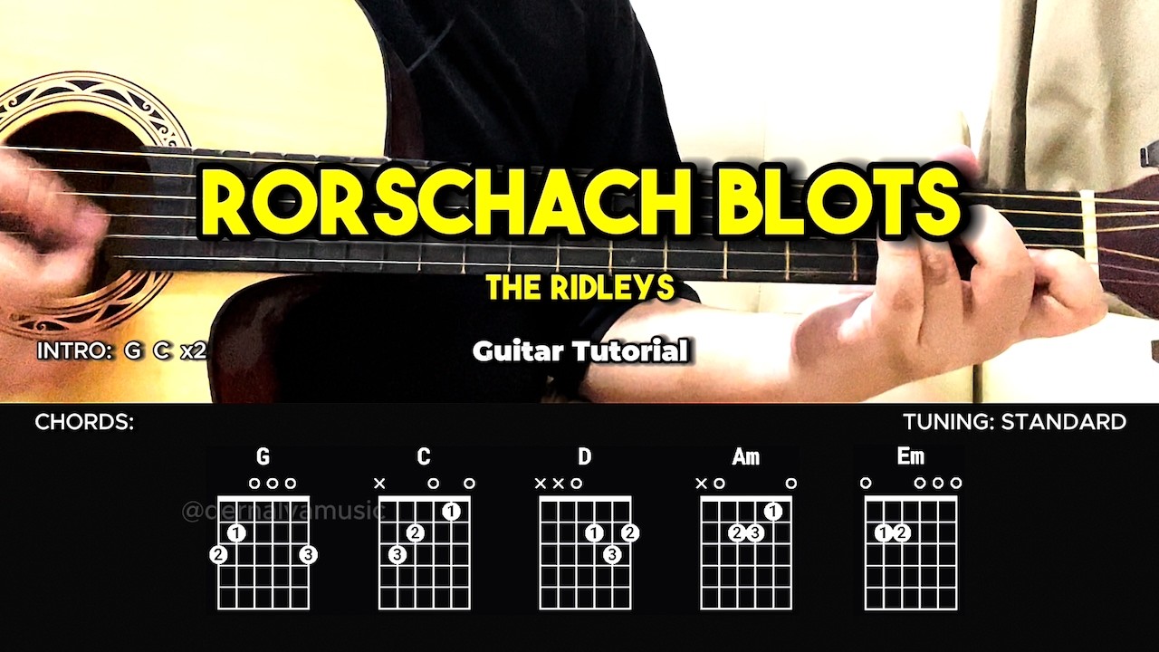 Rorschach Blots - The Ridleys | Easy Guitar Tutorial For Beginners (CHORDS & LYRICS) #guitarlesson